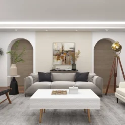 12" Modern Acrylic And Iron Tic Tac Toe Set - Olivia & May -Olivia & May GUEST 8a3a1529 ef19 4812 b8d8 cc124bb77001