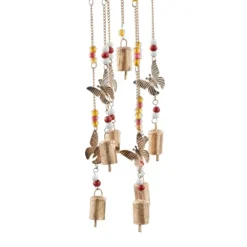 32" Iron Butterfly Birdhouse Windchime, Outdoor Decor - Olivia & May -Olivia & May GUEST 8a451de5 b946 4358 b227 0f05cf384090