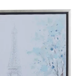 Canvas Eiffel Tower Framed Wall Art With Silver Frame Blue - Olivia & May -Olivia & May GUEST 8a7edbef b63c 4432 85c7 cfaca4fc63d2