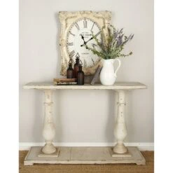 Antique Wood Console Table White - Olivia & May