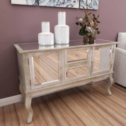 Glam Mirrored Sideboard Silver - Olivia & May -Olivia & May GUEST 8b295434 9ee0 4d56 80a0 92a78e60fc1e