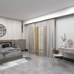 Glam Metal Geometric Room Divider Screen Gold - Olivia & May -Olivia & May GUEST 8b319a59 4866 46ee 92b6 fa8c813dd29d