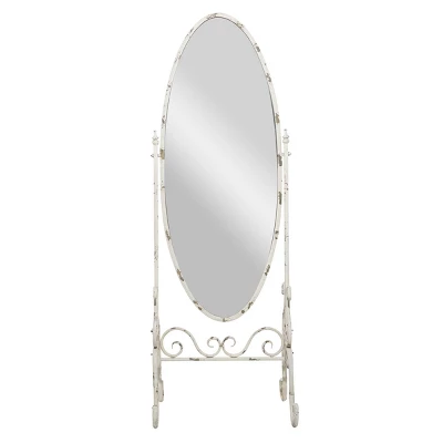 Vintage Metal Console Mirror White - Olivia & May 6 Vintage Metal Console Mirror White - Olivia & May - Image 4