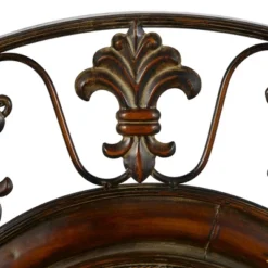 Metal Fleur De Lis Wall Clock Brown - Olivia & May -Olivia & May GUEST 8b8852bf e6a8 4001 9916 97ce054a725d