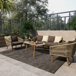 45"x18" Mid-Century Wood Outdoor Accent Table Gray - Olivia & May -Olivia & May GUEST 8c1bea05 ea36 464b 9b5e 76e485415111