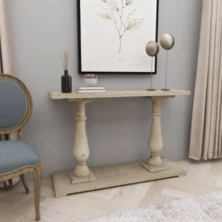 Antique Wood Console Table White - Olivia & May -Olivia & May GUEST 8c4b9b6c 0d3e 40f7 b4bc 13ded730ca5b