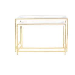 Set Of 2 Contemporary Console Tables White - Olivia & May -Olivia & May GUEST 8c6f6aed d8ef 4111 b42d 2d90fa662910