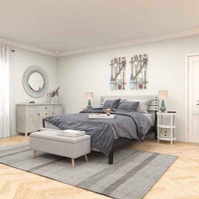 Coastal Wood Paddle Wall Decor With Arrow And Stripe Patterns - Olivia & May 8 Coastal Wood Paddle Wall Decor With Arrow And Stripe Patterns - Olivia & May - Image 6