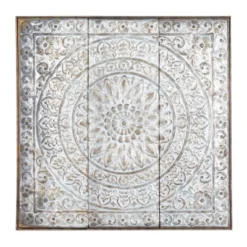 Rustic Metal Scroll Wall Decor With Embossed Details - Olivia & May -Olivia & May GUEST 8de8a078 ad73 4bb0 b8f4 2d54aff0447f
