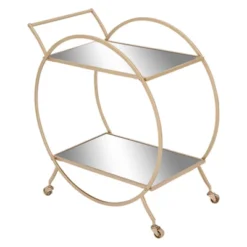 Contemporary Glam Metal Bar Cart - Olivia & May -Olivia & May GUEST 8dee0c26 c319 421b af07 f4f85789bc6b