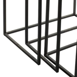 Set Of 3 Glam Aluminum Accent Tables Black/Silver - Olivia & May -Olivia & May GUEST 8e0543b4 ce38 4c2a 915d a49469b00555