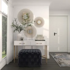 Metal Sunburst Round Wall Decor With Mirror Accent Set Of 3 Gold - Olivia & May -Olivia & May GUEST 8e759904 a0bb 4262 8a9a c605d19aacd8