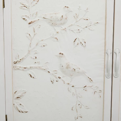 Farmhouse Wood Cabinet White- Olivia & May 6 Farmhouse Wood Cabinet White- Olivia & May - Image 4