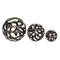 Set Of 3 Decorative Aluminum Balls - Olivia & May -Olivia & May GUEST 8ee60850 91b5 48e0 8619 e82d01e27a83