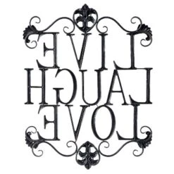 28" X 21" Traditional Metal Live Laugh Love Wall Décor Brown - Olivia & May -Olivia & May GUEST 8f16b4cb cc30 4926 ae5f 1502b3ae7af0