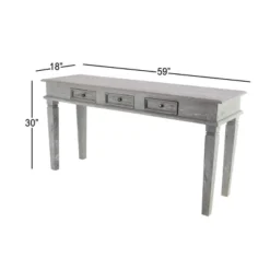 Rustic Mahogany Console Table Gray - Olivia & May -Olivia & May GUEST 8f440143 d566 4162 ab99 b37f9e3ffc5b