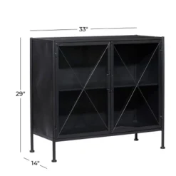 Industrial Metal Cabinet Black - Olivia & May 29 Industrial Metal Cabinet Black - Olivia & May -Olivia & May GUEST 8fb0ac71 c9ca 4d75 a836 e76a17dcb2d6