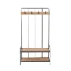 Industrial Metal Coat Valet Rack Light Brown - Olivia & May -Olivia & May GUEST 901a3387 a36d 4445 a8c9 687375f1623a
