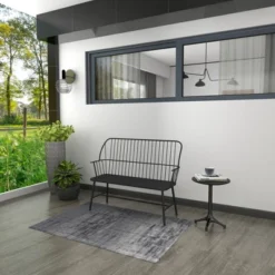 Traditional Outdoor Patio Bench - Black - Olivia & May -Olivia & May GUEST 90207a90 c998 485d a9db 198eabdb0109