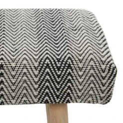 Bohemian Wood Cotton Upholstered Bench - Olivia & May -Olivia & May GUEST 90ea31a5 c39e 4b0f 8f11 16dfd5ff8e9a
