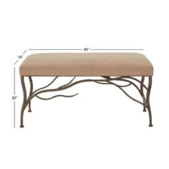 Farmhouse Wood Rectangle Bench Brown - Olivia & May -Olivia & May GUEST 913ea92e 30a8 4f11 be7d 4f507c6ca31b