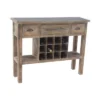 Farmhouse Wooden Wine Console With Drawers Brown - Olivia & May -Olivia & May GUEST 9162223c b413 4f83 b7be 88f4cd2cfc44