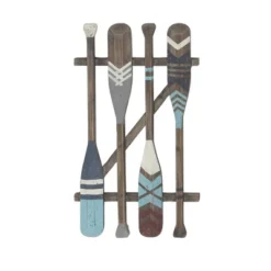 Coastal Wood Paddle Wall Decor With Arrow And Stripe Patterns - Olivia & May 29 Coastal Wood Paddle Wall Decor With Arrow And Stripe Patterns - Olivia & May -Olivia & May GUEST 9193ff7c a5ca 402a 8d56 c05a04f74ceb