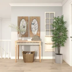 Large Farmhouse Wood Console Table Brown - Olivia & May -Olivia & May GUEST 91a3177f 058f 43da 82b7 f8bc496a6b25