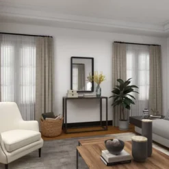 36" X 36" Contemporary Wood Rectangle Wall Mirror Black - Olivia & May -Olivia & May GUEST 91da4f56 d67c 42d0 bac1 d1819fe9a237