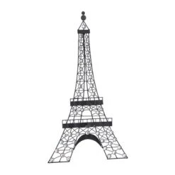 Metal Eiffel Tower 3D Wire Wall Decor With Crystal Embellishments Black - Olivia & May -Olivia & May GUEST 91e25867 2651 4bd8 8dbf 5f563c216c61