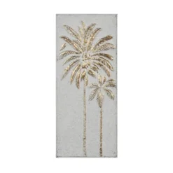 Metal Tree Relief Palm Wall Decor With Gold Detailing Gold - Olivia & May -Olivia & May GUEST 92fd10b8 f8e6 4811 8ee5 8e40b1ecb292