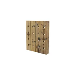Rustic Wood Wall Wine Rack Brown - Olivia & May -Olivia & May GUEST 937c9a8a 9834 4c9b 96ef c901dac44167