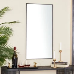 Wood Wall Mirror With Thin Frame – Olivia & May