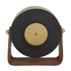 Stainless Steel Clock With Leather Stand - Olivia & May -Olivia & May GUEST 9454b029 5c5d 49f3 86e5 1574eb3c09e7