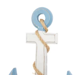 Wooden Anchor Wall Decor With Twisted Rope White - Olivia & May -Olivia & May GUEST 9476da95 c13a 4eb2 9820 af6dfda7dd23