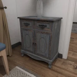 Vintage Wood Cabinet Gray - Olivia & May -Olivia & May GUEST 94f9c4c6 bbef 48e0 8400 f579136c3b25