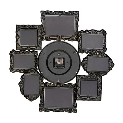 Metal 8 Photo Openings Wall Clock Green - Olivia & May 22 Metal 8 Photo Openings Wall Clock Green - Olivia & May - Image 20