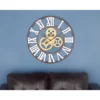 Metal Gear Wall Clock Brown - Olivia & May -Olivia & May GUEST 95f5e0c4 d00a 46f0 bcd8 2a20a022a5c3