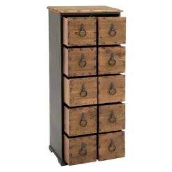 Wood 10 Drawer Footed Chest Olivia & May -Olivia & May GUEST 96053be0 3ca6 4cd5 bf31 527849a43f6c