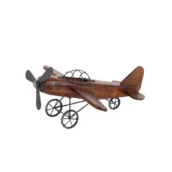 Vintage Reflections Rustic Wood And Iron Vintage-Style Model Plane (16") Olivia & May -Olivia & May GUEST 9676700f 54dd 4031 a5e8 bd590819db80