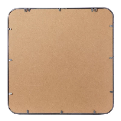 Contemporary Iron Metal Wall Mirror Gray - Olivia & May 4 Contemporary Iron Metal Wall Mirror Gray - Olivia & May - Image 2