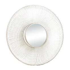 Modern Metal Starburst Wall Mirror Gold - Olivia & May -Olivia & May GUEST 97a11592 1448 4df2 9164 d433045a667d