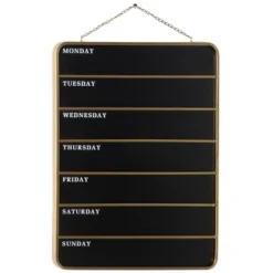 Wooden Sign Calendar Wall Decor Black - Olivia & May -Olivia & May GUEST 97d9b1b8 b43f 49ec 8bf0 55cee3babd42