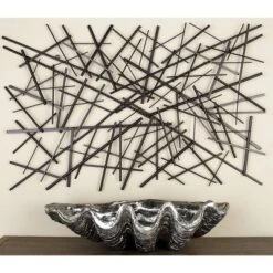 Metal Geometric Overlapping Lines Wall Decor Dark Gray - Olivia & May 29 Metal Geometric Overlapping Lines Wall Decor Dark Gray - Olivia & May -Olivia & May GUEST 97e0e39c 9a1b 47cd ba92 2253343b02d2