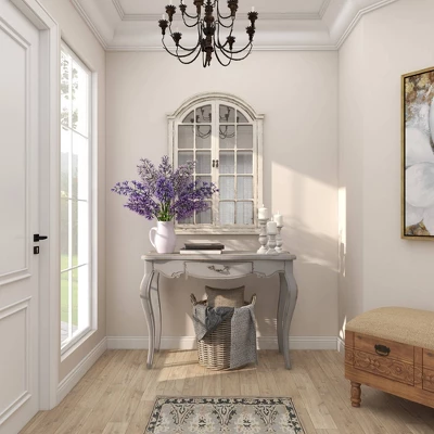 Farmhouse Vintage Console Table White - Olivia & May 15 Farmhouse Vintage Console Table White - Olivia & May - Image 13