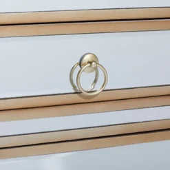 Small Glam Glass Mirrored Cabinet Beige - Olivia & May -Olivia & May GUEST 9885dc87 804f 4204 9fe7 d7373b2f3088