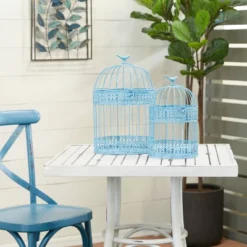 Set Of 2 Metal 15.6" Country Cottage Birdcage - Olivia & May