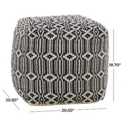 Bohemian Cotton Pouf - Olivia & May 15 Bohemian Cotton Pouf - Olivia & May -Olivia & May GUEST 98c38564 cf16 4f53 8ba2 19efb0f0ea1d