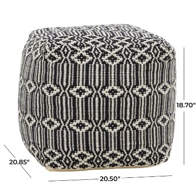 Bohemian Cotton Pouf - Olivia & May 8 Bohemian Cotton Pouf - Olivia & May - Image 6