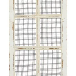 Wood Scroll Door Inspired Panel Wall Decor With Mesh Netting Cream - Olivia & May -Olivia & May GUEST 98c674c0 907a 458c b453 b7b952455e39